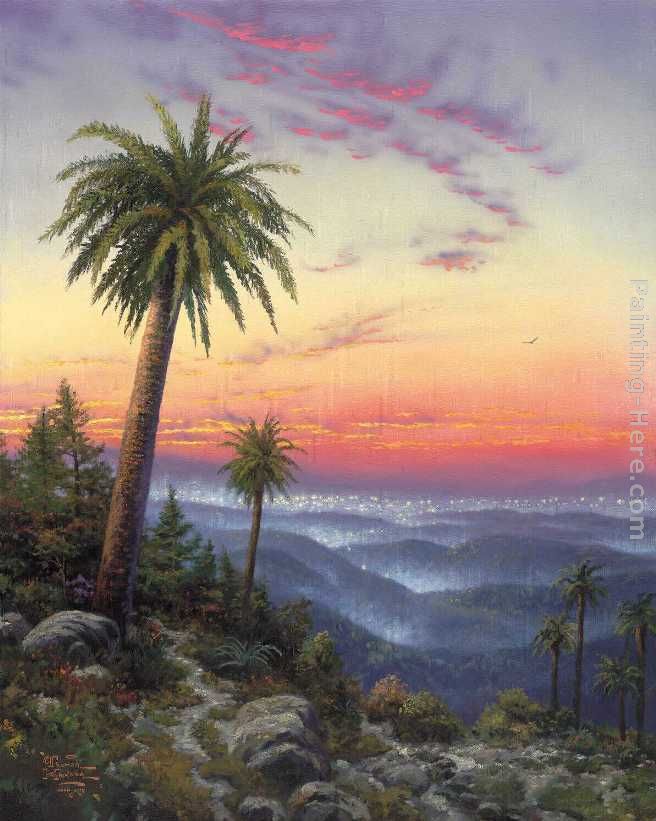 Desert Sunset painting - Thomas Kinkade Desert Sunset art painting